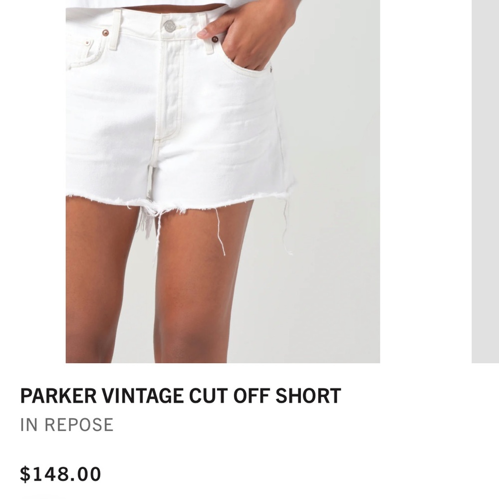 AGOLDE white shorts